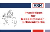 Praxistipps für Doppelmesser - Schneidwerke. Wartung u. Einstellung von DM-SW© Ennepetaler Schneid- und Mähtechnik GmbH & Co.KG Wartung des bidux-System.