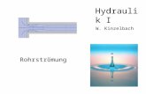 Hydraulik I Rohrströmung W. Kinzelbach. Verlustfreie Rohrströmung Gegeben: Geometrie und H Berechne: Ausfluss, Energie- und Drucklinie.