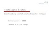 Technische Grafik Sommersemester 2013 Thomas Dietrich Lange Beschreibung verfahrenstechnischer Anlagen.