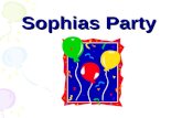 Sophias Party Ich heiße Sophia und heute bin ich sieben Jahre. Ich habe eine Party und alle meine Freunde kommen.