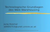 Dezember, 02 KFK Verteilte Systeme/Informationssysteme WS 2002 Technologische Grundlagen des Web Warehousing Juraj Kosmal a0005753@unet.univie.ac.at.