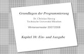 Copyright 2007 Bernd Brügge, Christian Herzog Grundlagen der Programmierung TUM Wintersemester 2007/08 Kapitel 10, Folie 1 2 Dr. Christian Herzog Technische.