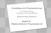 Copyright 2009 Bernd Brügge, Christian Herzog Grundlagen der Programmierung TUM Wintersemester 2009/10 Kapitel 8, Folie 1 2 Dr. Christian Herzog Technische.