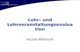 Lehr- und Lehrveranstaltungsevaluation Nicola Albrecht.