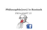 Philosophie(ren) in Rostock. Philosophie ist Sichbesinnen des Menschen auf sein Sichfinden in seiner Umgebung - Hermann Schmitz - Der den Schulunterweisungen.