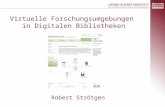 Virtuelle Forschungsumgebungen in Digitalen Bibliotheken Robert Strötgen.