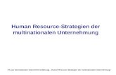 VK aus internationaler Unternehmensführung Human Resource-Strategien der multinationalen Unternehmung Human Resource-Strategien der multinationalen Unternehmung.