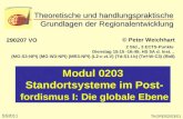 Theoretische und handlungspraktische Grundlagen der Regionalentwicklung ThGRE/02/03/01 © Peter Weichhart Modul 0203 Standortsysteme im Post- fordismus.