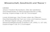 Wissenschaft, Geschlecht und 'Rasse' I Literatur Johann Friedrich Blumenbach, Über die natürlichen Verschiedenheiten im Menschengeschlechte (1798), Auszug.