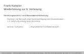 Frank Kameier - Strömungstechnik I und Messdatenerfassung  Folie VL7/ Nr.1 WS13/14 Frank Kameier Wiederholung zur 6. Vorlesung.