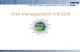 SAP AG 2001 Risk Management mit SEM. SAP AG 2001, Risk Management, Page 2 1111 1111 Der Risiko-Management Prozess 2222 2222 Risiko Management mit SAP