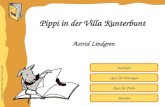 Inhaltliche Aufbereitung: Brigitte Schwarzlmüller Quiz für Einsteiger Quiz für Profis Buchinfo Astrid Lindgren Pippi in der Villa Kunterbunt Beenden.