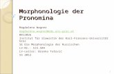 Morphonologie der Pronomina Magdalena Wagner magdalena.wagner@edu.uni-graz.at 0812026 Institut für Slawistik der Karl-Franzens-Universität Graz SE Die.
