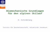Biomechanische Grundlagen für den alpinen Skilauf K. Schindelwig Institut für Sportwissenschaft, Universität Innsbruck.