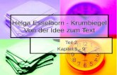 Helga Esselborn - Krumbiegel Von der Idee zum Text Teil 2 Kapitel 6 - 9.