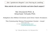 Dr. Yehuda Shacham Dr. Shulamit Niv 1 Niv Shulamit PhD. & Shacham Yehuda PhD. Adaption des Milton Erickson and Omer Haim Ansatzes The Community Stress.