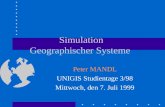 Simulation Geographischer Systeme Peter MANDL UNIGIS Studientage 3/98 Mittwoch, den 7. Juli 1999.
