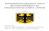 Arbeitslosenquoten nach Bundesländern in Deutschland (2001-2004) von Benedikt Geis, 10c Erläuterungen: Klick auf Landeshauptstadt = Arbeitslosenentwicklung.