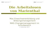 Die Arbeitslosen von Marienthal Mas Erwachsenenbildung und Bildungsmanagement MAS Changemanagement im Schulbereich 2. Dezember 2011.