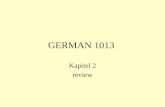 GERMAN 1013 Kapitel 2 review. die Familie Gender and Article 1. masculine Vater Onkel Herbst The gender is expressed through the article, either the.