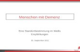 Menschen mit Demenz Eine Standortbestimmung im Wallis Empfehlungen 20. September 2011