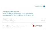 Eine Studie zur Bedeutung und zum Umfang kulturvermittelnder Initiativen in Vorarlberg KULTURVERMITTLUNG Prof. (FH) Priv.Doz. Dr. Frederic Fredersdorf.