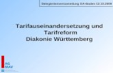 Delegiertenversammlung GA-Baden 12.10.2009 Tarifauseinandersetzung und Tarifreform Diakonie Württemberg.