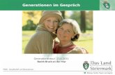 Autor 1 Generationen im Gespräch FA6A - Gesellschaft und Generationen Generationentour 7.11.2011 Bezirk Bruck an der Mur.