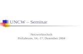 UNCW – Seminar Netzwerktechnik Hollabrunn, 14.–17. Dezember 2004.