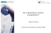 Ist e-Business schon erwachsen? Hubert Österle Euroforum Konferenz 23./24.1.2001 IWI-HSG.