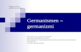 Germanismen – germanizmi Universität Graz, Institut für Slawistik Sprachwissenschaftliches Seminar: Die lexikalischen Unterschiede des Bosnischen, Kroatischen.
