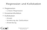 Ausgleichungsrechnung II Gerhard Navratil Regression und Kollokation Regression –Lineare Regression Kovarianzfunktion Kollokation –Ansatz –Schätzung der