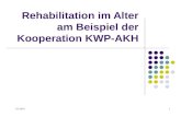 T.K.20101 Rehabilitation im Alter am Beispiel der Kooperation KWP-AKH.