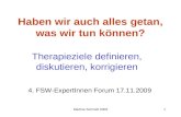 Martina Schmidl 20091 Haben wir auch alles getan, was wir tun können? Therapieziele definieren, diskutieren, korrigieren 4. FSW-ExpertInnen Forum 17.11.2009.