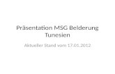 Präsentation MSG Belderung Tunesien Aktueller Stand vom 17.01.2012