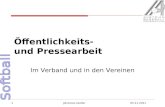Öffentlichkeits- und Pressearbeit Im Verband und in den Vereinen Johannes Godler 05.11.20111.