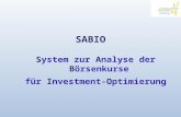SABIO System zur Analyse der Börsenkurse für Investment-Optimierung.