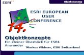 Objektkonzepte 1 Objektkonzepte Ein kleiner Überblick für ESRI-Anwender... Markus Widmer, ESRI Switzerland ESRI EUROPEAN USER CONFERENCE.