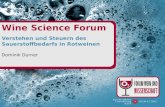 Wine Science Forum Verstehen und Steuern des Sauerstoffbedarfs in Rotweinen Dominik Durner.