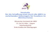 Vorstudie für die Schaffung eines durch die AREV zu verleihenden Gütesiegels für Exzellenz im Weintourismus Sitzung des Vorstands der AREV 13. und 14.