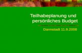 Teilhabeplanung und persönliches Budget Darmstadt 11.9.2008.