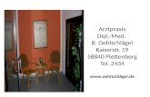 Arztpraxis Dipl.-Med. B. Oehlschlägel Kaiserstr. 19 58840 Plettenberg Tel. 2434 ägel.de.