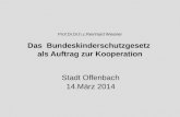 Prof.Dr.Dr.h.c.Reinhard Wiesner Das Bundeskinderschutzgesetz als Auftrag zur Kooperation Stadt Offenbach 14.März 2014.