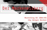 Marketing WS 2004/05 ©by Holger Becker. Übersicht 1 Einführung in das Thema Markenstärke/-wert 2 Der Markeneisberg (Icon Brand Navigation) 3 Andere Bewertungsmethoden.