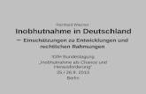 Reinhard Wiesner Inobhutnahme in Deutschland – Einschätzungen zu Entwicklungen und rechtlichen Rahmungen IGfH Bundestagung Inobhutnahme als Chance und.