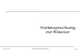 Team Sachunterricht 15.05.07 1/38 Vorbesprechung zur Klausur.