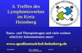 18.05.2010Dr. J. Legewie  1 3. Treffen des Lymphnetzwerkes im Kreis Heinsberg Basis- und Therapiebogen und viele weitere nützliche.