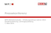 Pressekonferenz WIFO Werbeklimaindex – Erhebungszeitraum Jänner 2014 Sonderauswertung: Lehrlingsausbildung 7. März 2014.
