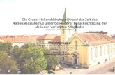 Die Grazer Heilandskirche während der Zeit des Nationalsozialismus unter besonderer Berücksichtigung der als Juden verfolgten Mitglieder (SPA/01/2007 –