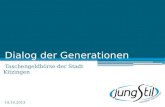 Dialog der Generationen Taschengeldbörse der Stadt Kitzingen 14.10.2013.